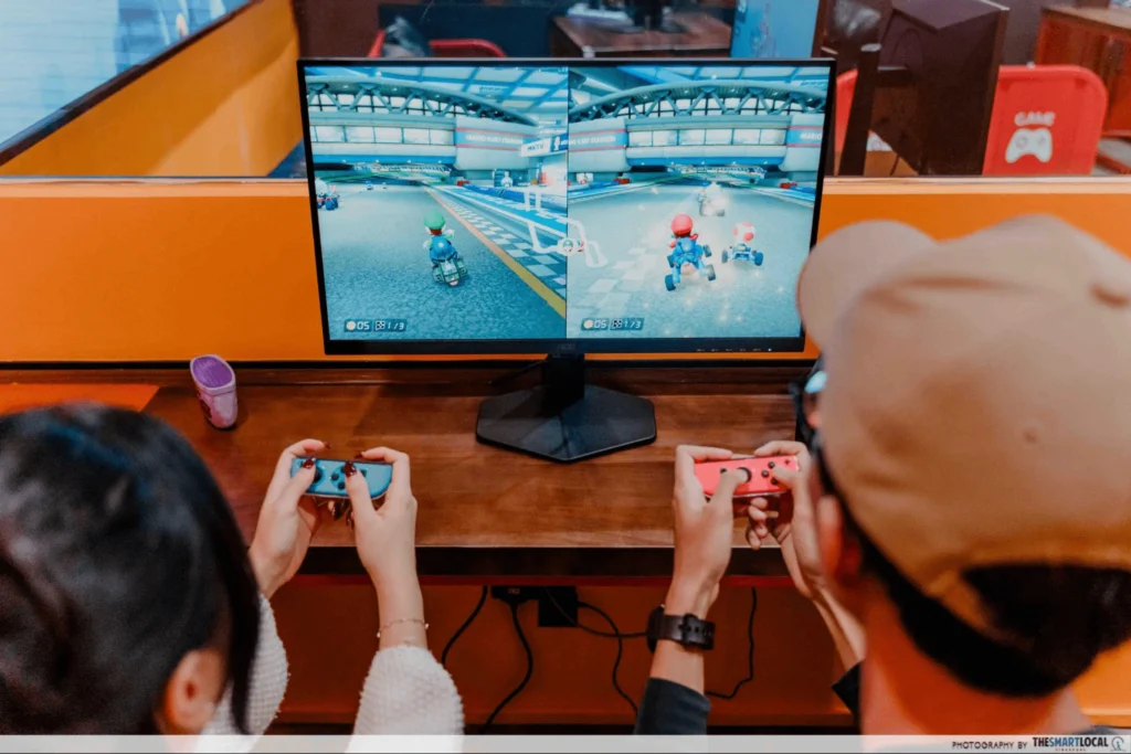 Playing Mario Kart