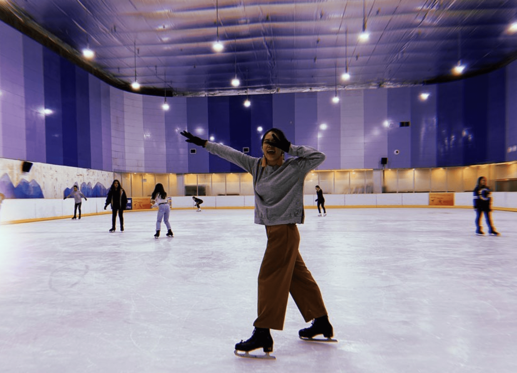 Ice skating poses